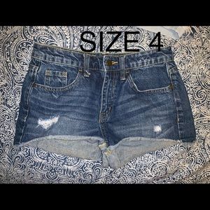 High Rise Jean Shorts
